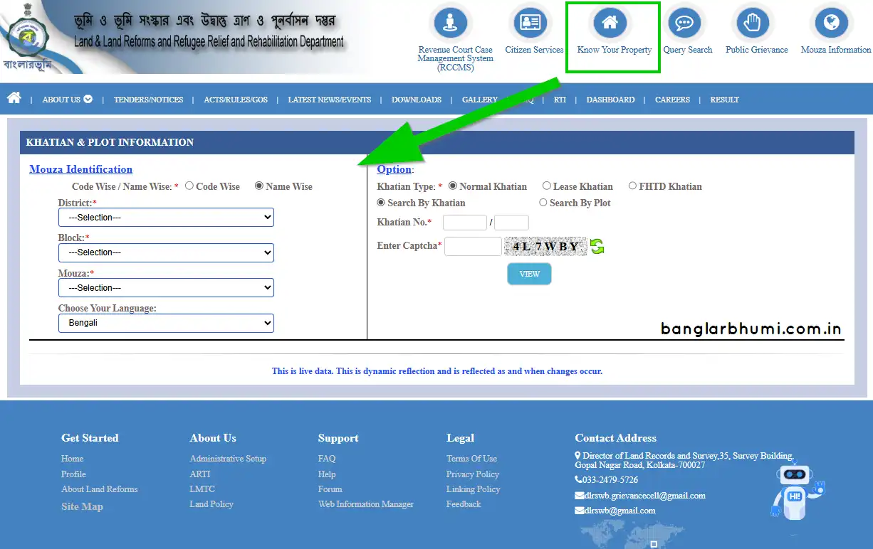 Know Your Property Search Tool